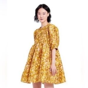 Yellow Floral Mini Dress